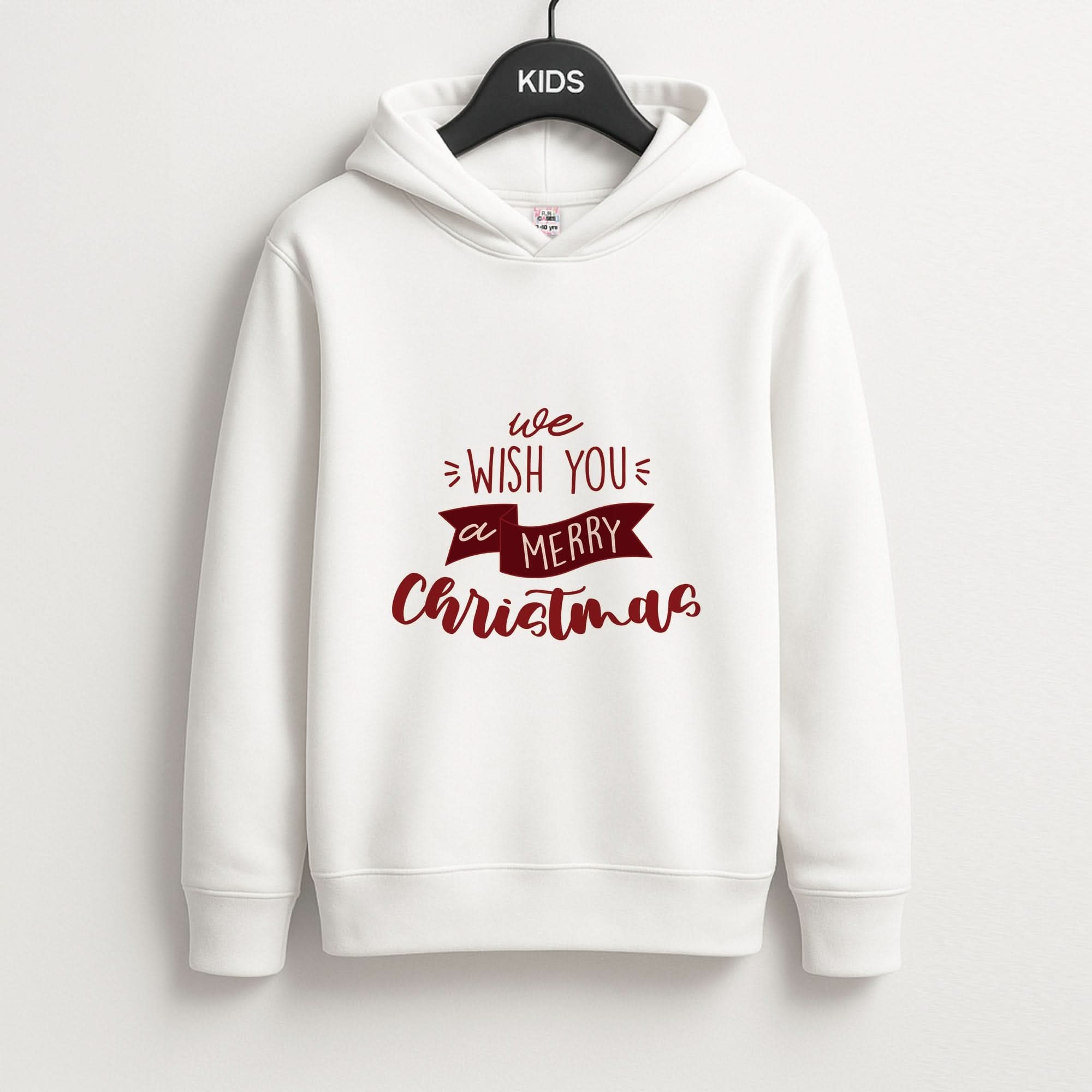 We Wish You A Merry Christmas Quote Kids Hoodie