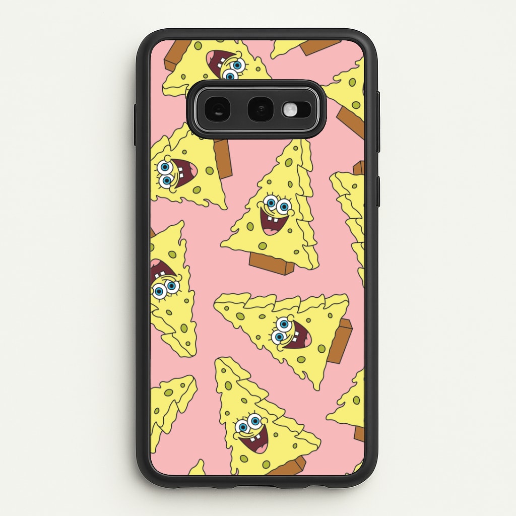 Christmas Tree Cartoon Sponge Pattern Galaxy S10e Case