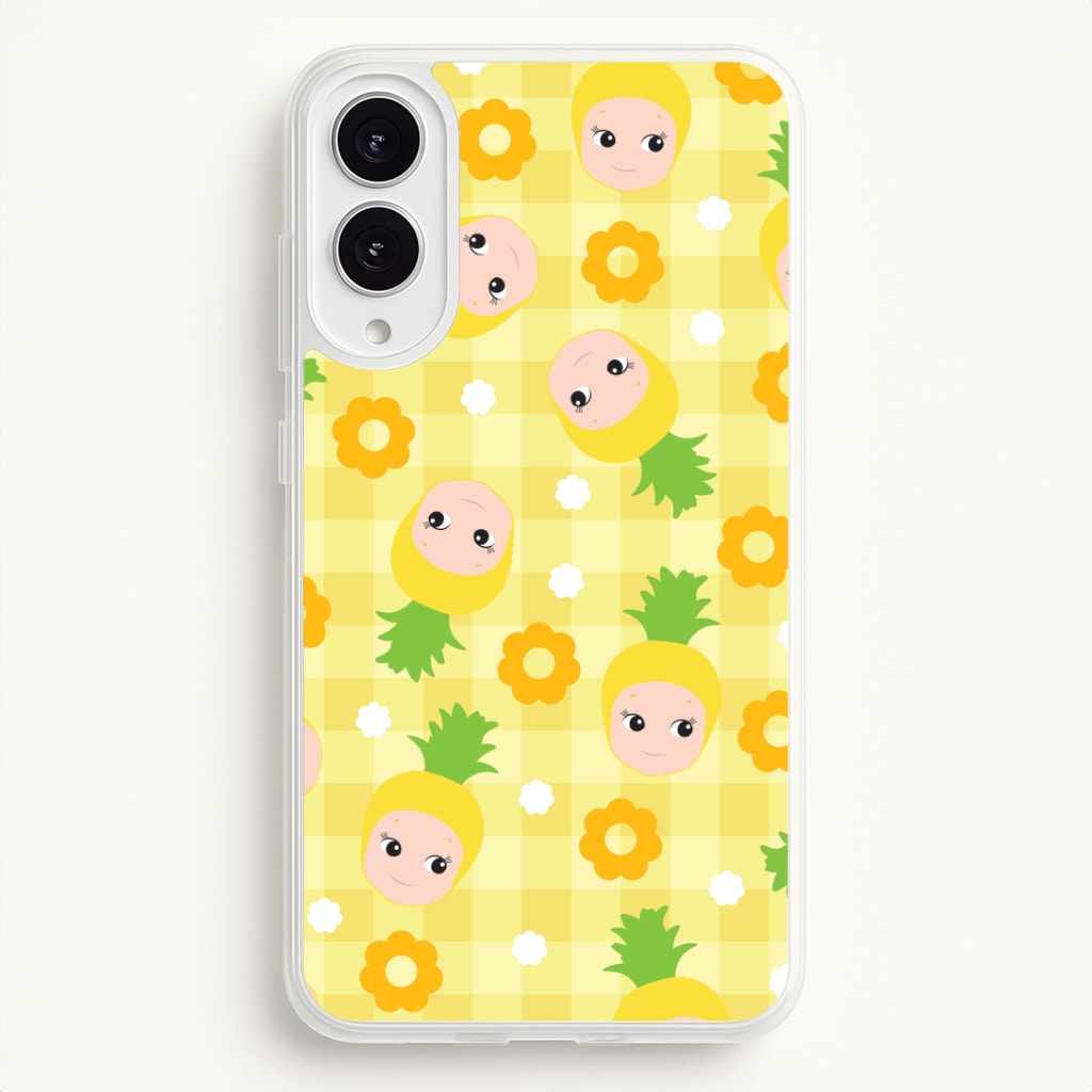 Pineapple Angel Pattern Galaxy S25 Edge Case