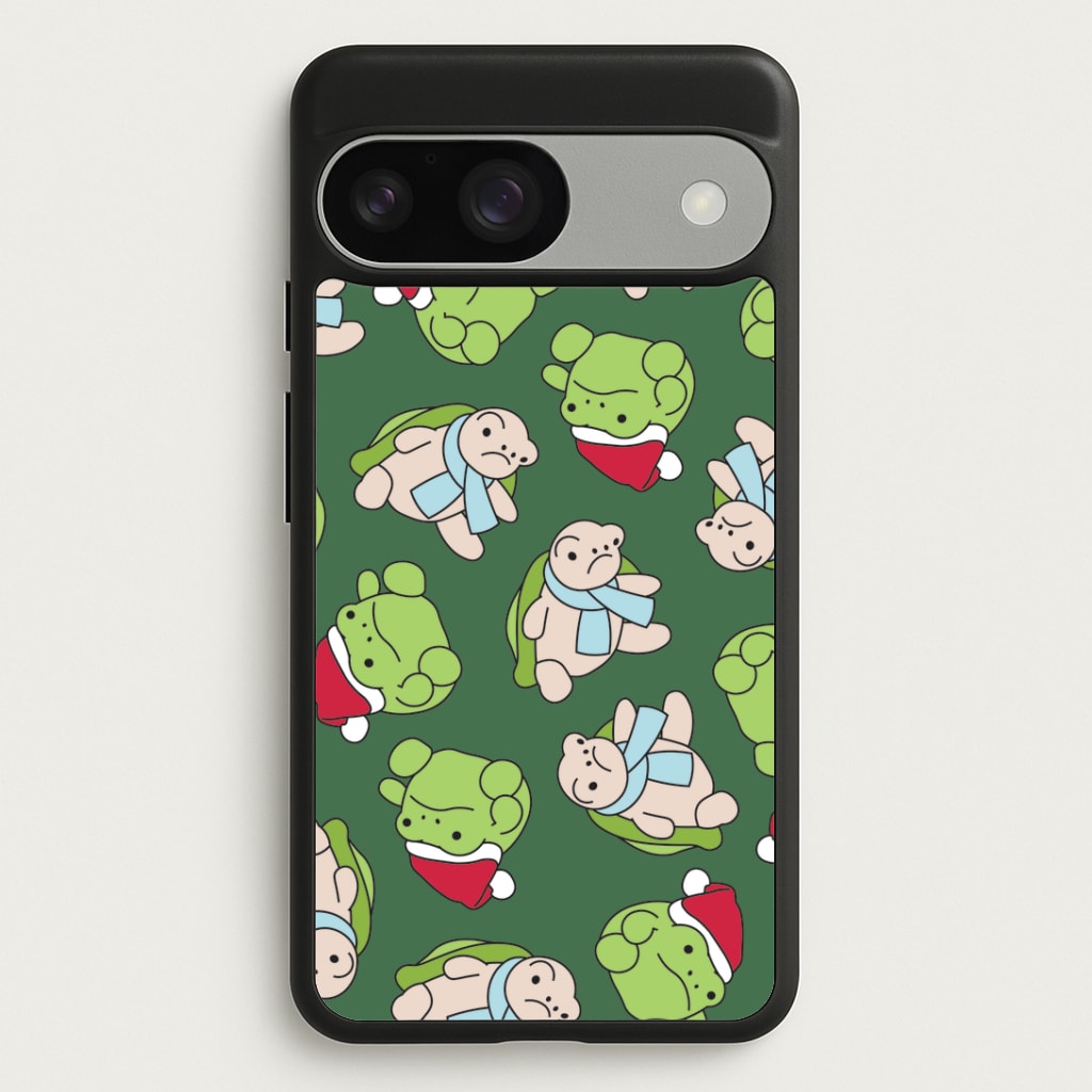 Grumpy Christmas Plushies Pattern Google Pixel 9 / 9 Pro Case