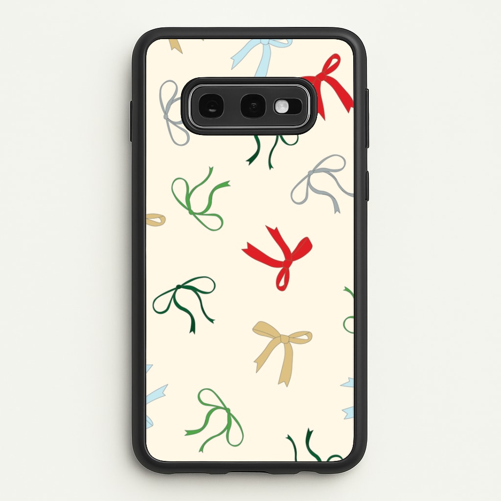 Coquette Christmas Bows Pattern Galaxy S10e Case