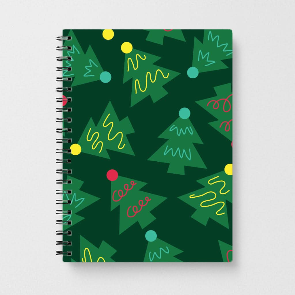Abstract Christmas Trees Pattern Notebook
