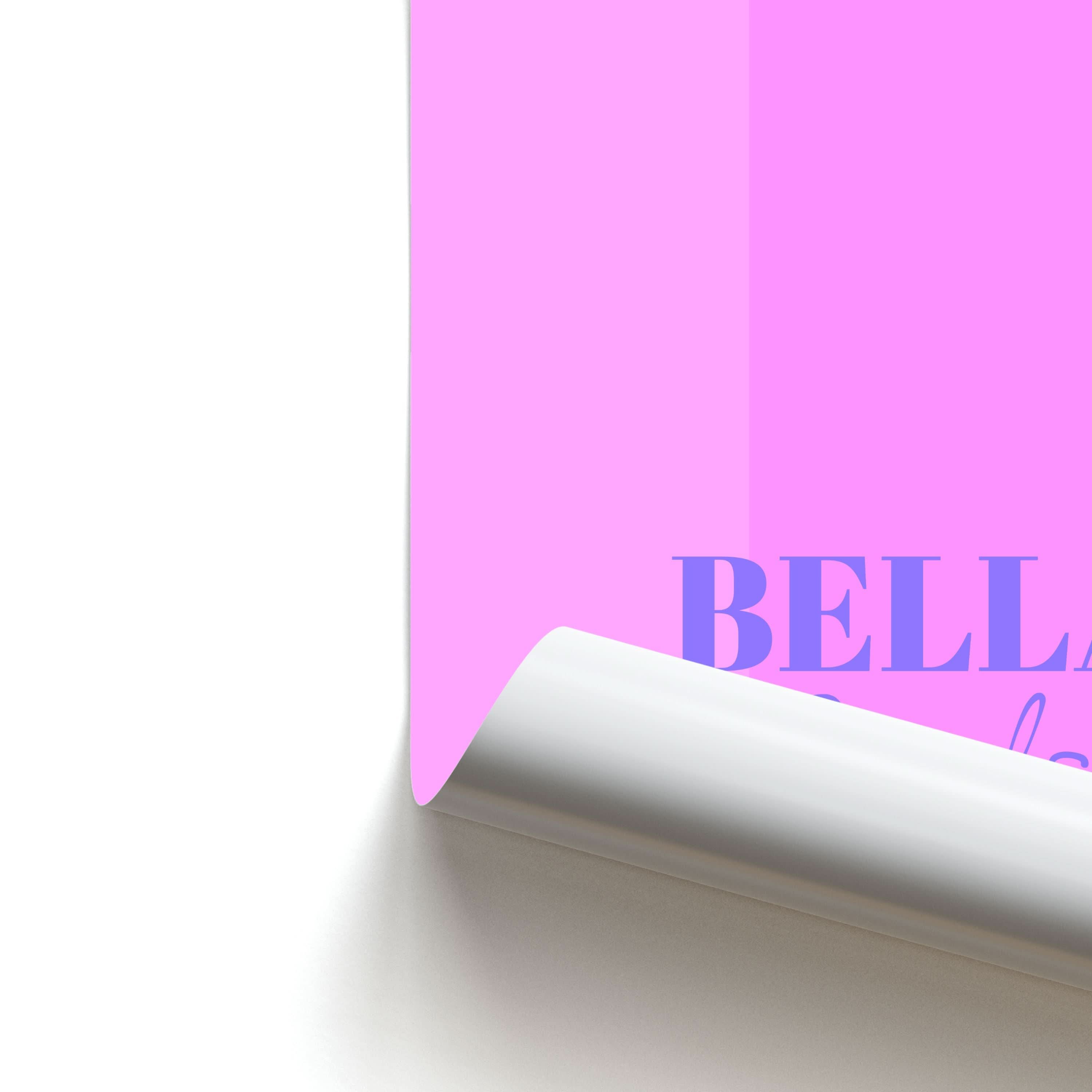 Pink Stripe Personalised Name Poster