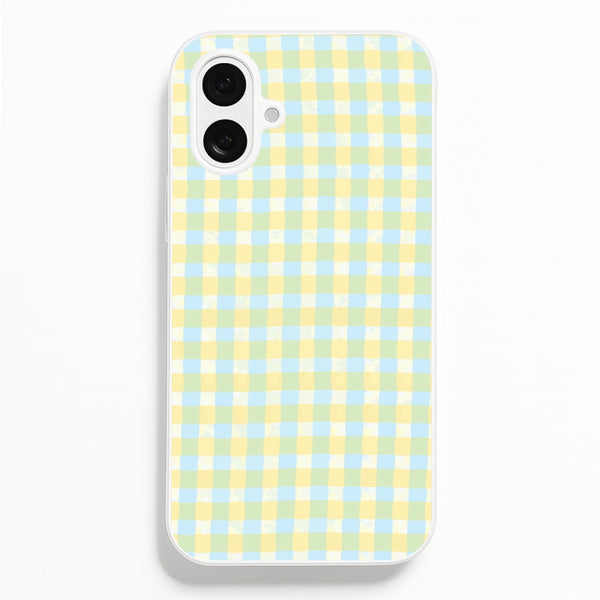 Lemonade Gingham iPhone 16 Plus Case