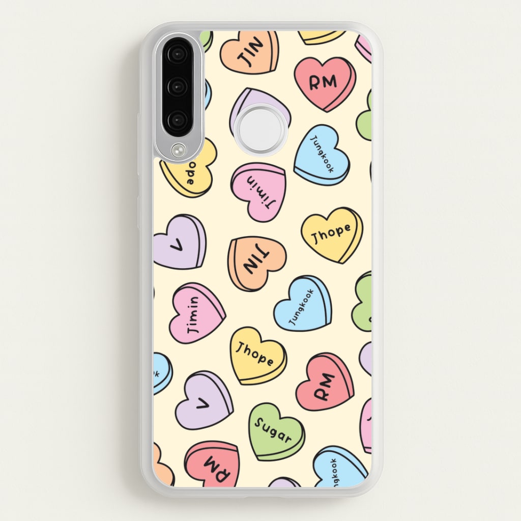 K-Pop Band Members Love Hearts Pattern Huawei P30 Lite Case