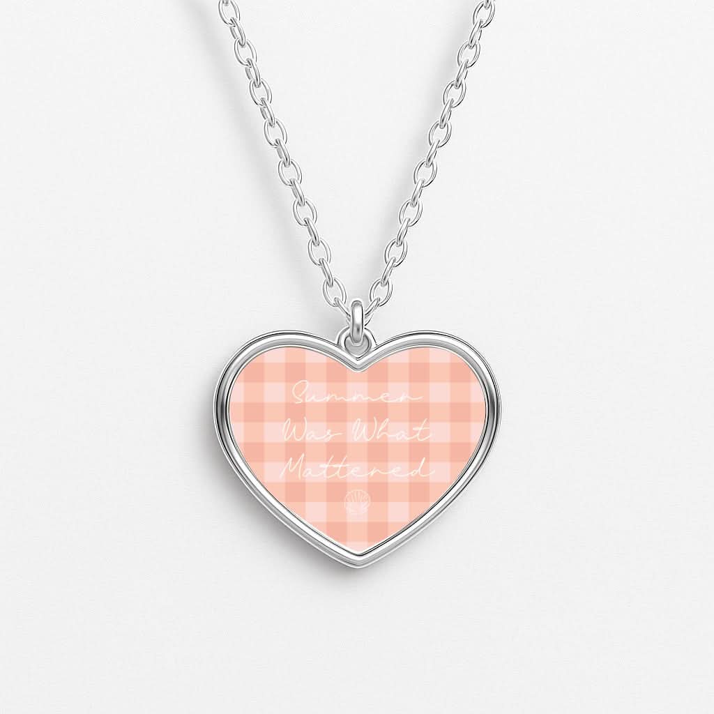 Summer Was What Mattered Heart Necklace