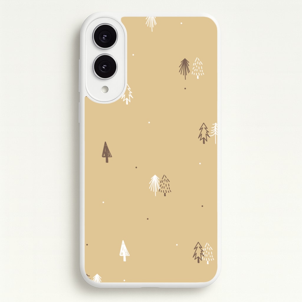 Minimal Christmas Trees Pattern Galaxy S25 Edge Case