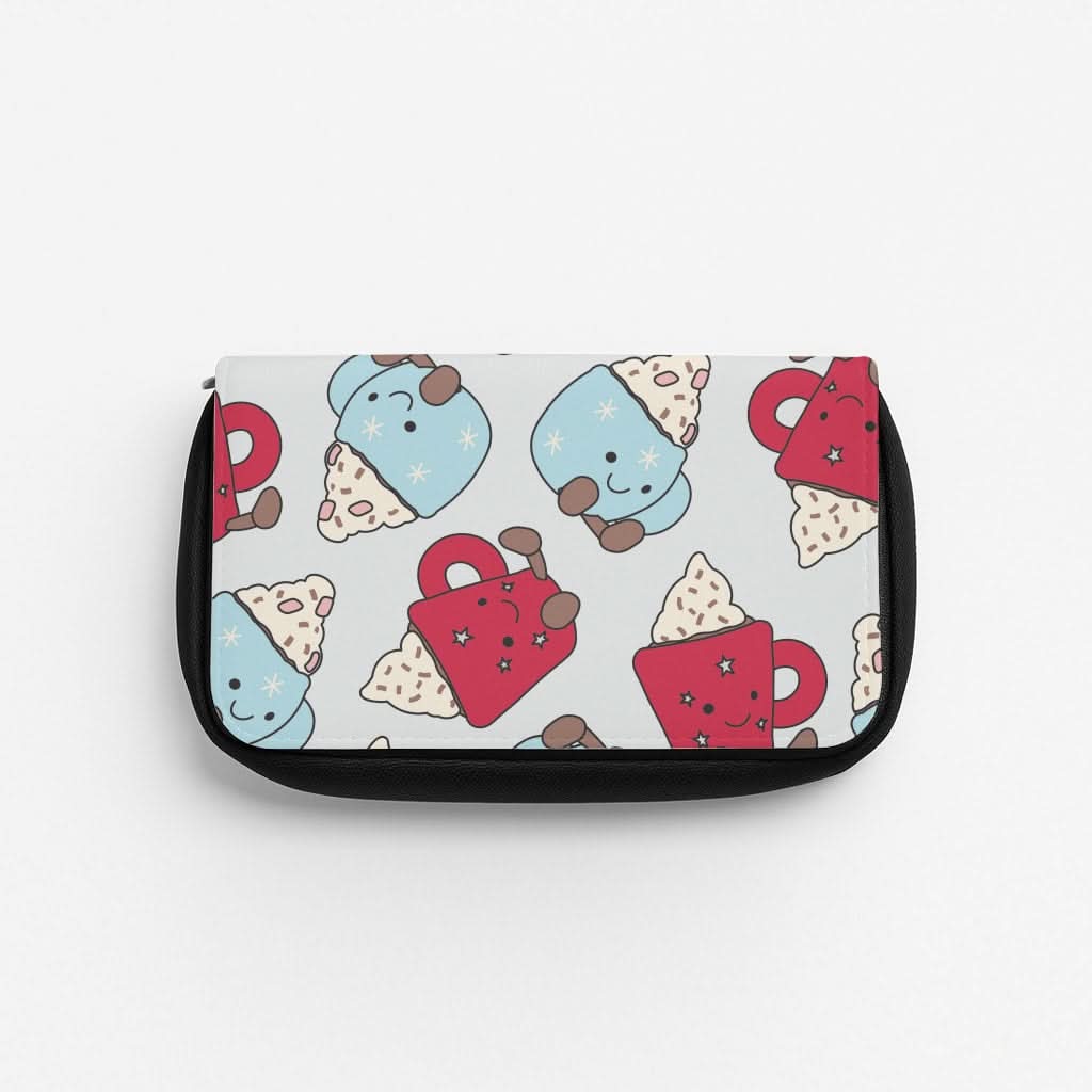 Christmas Drinks Plushies Pattern Pencil Case