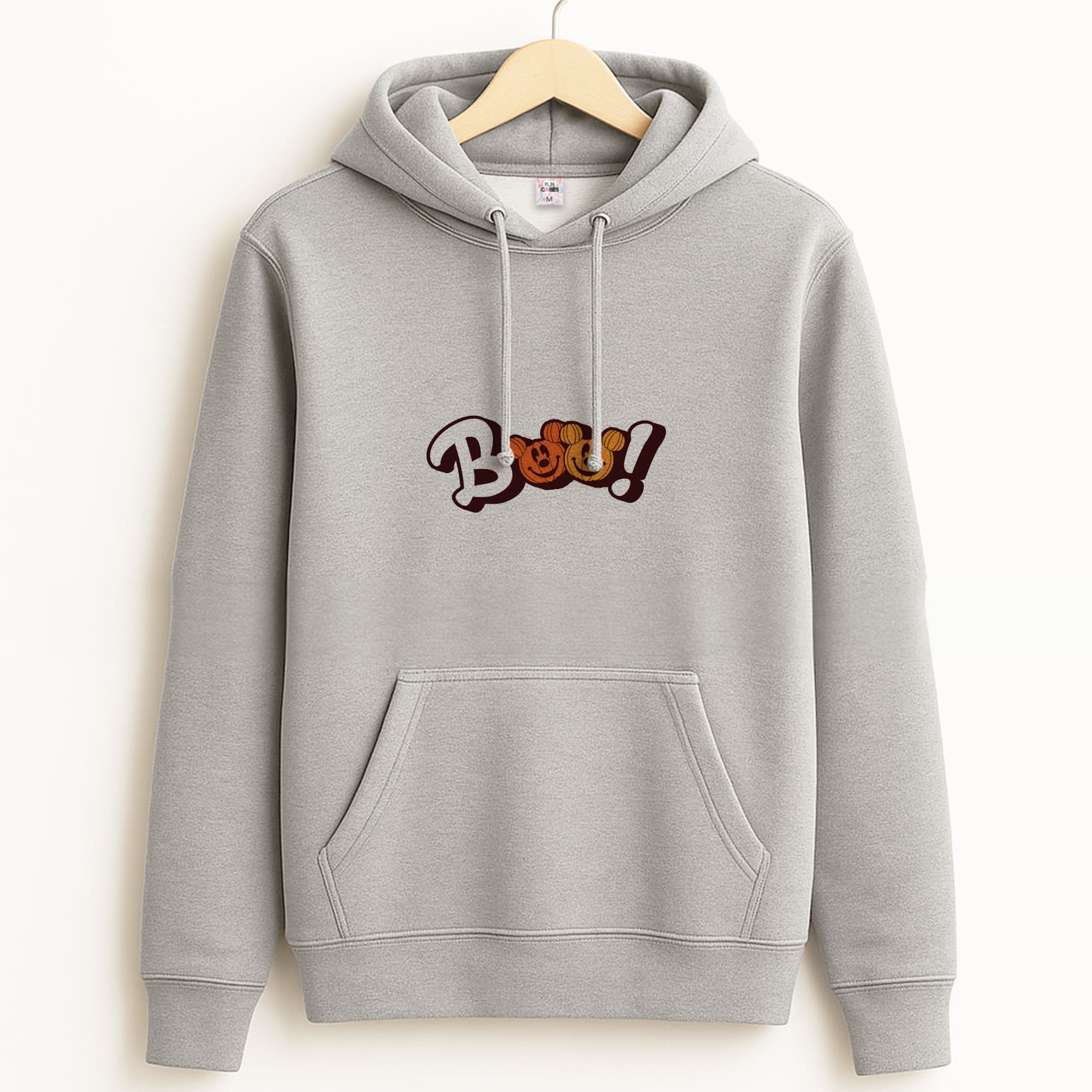 Pumkin Mouse Boo Unisex Grey Hoodie