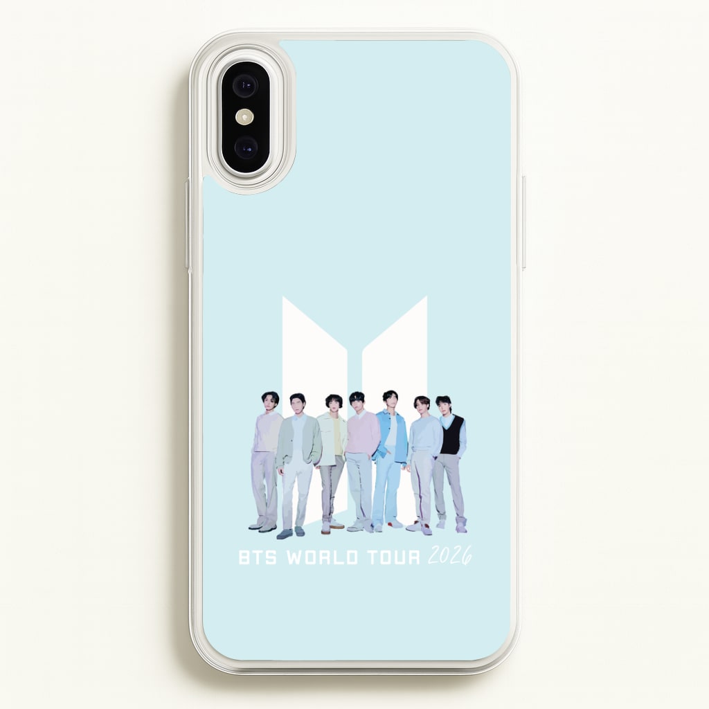 K-Pop Band Tour Pastel Blue iPhone XS Max Case