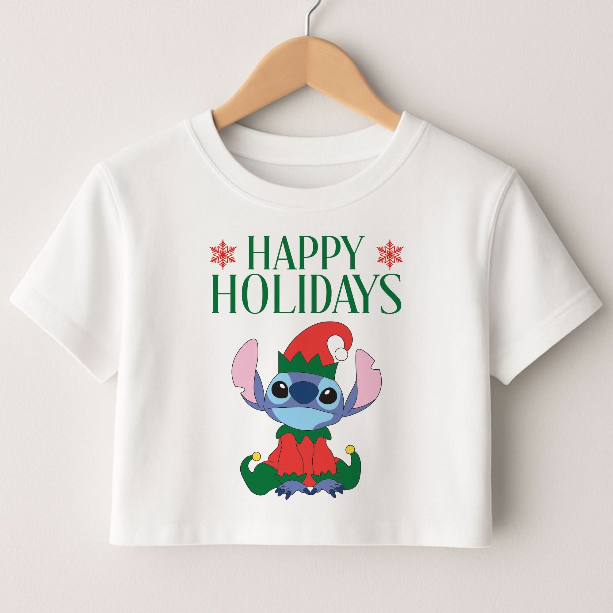 Cute Blue Alien Elf Crop Top