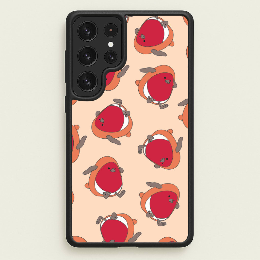 Christmas Robin Plush Pattern Galaxy S22 Ultra Case