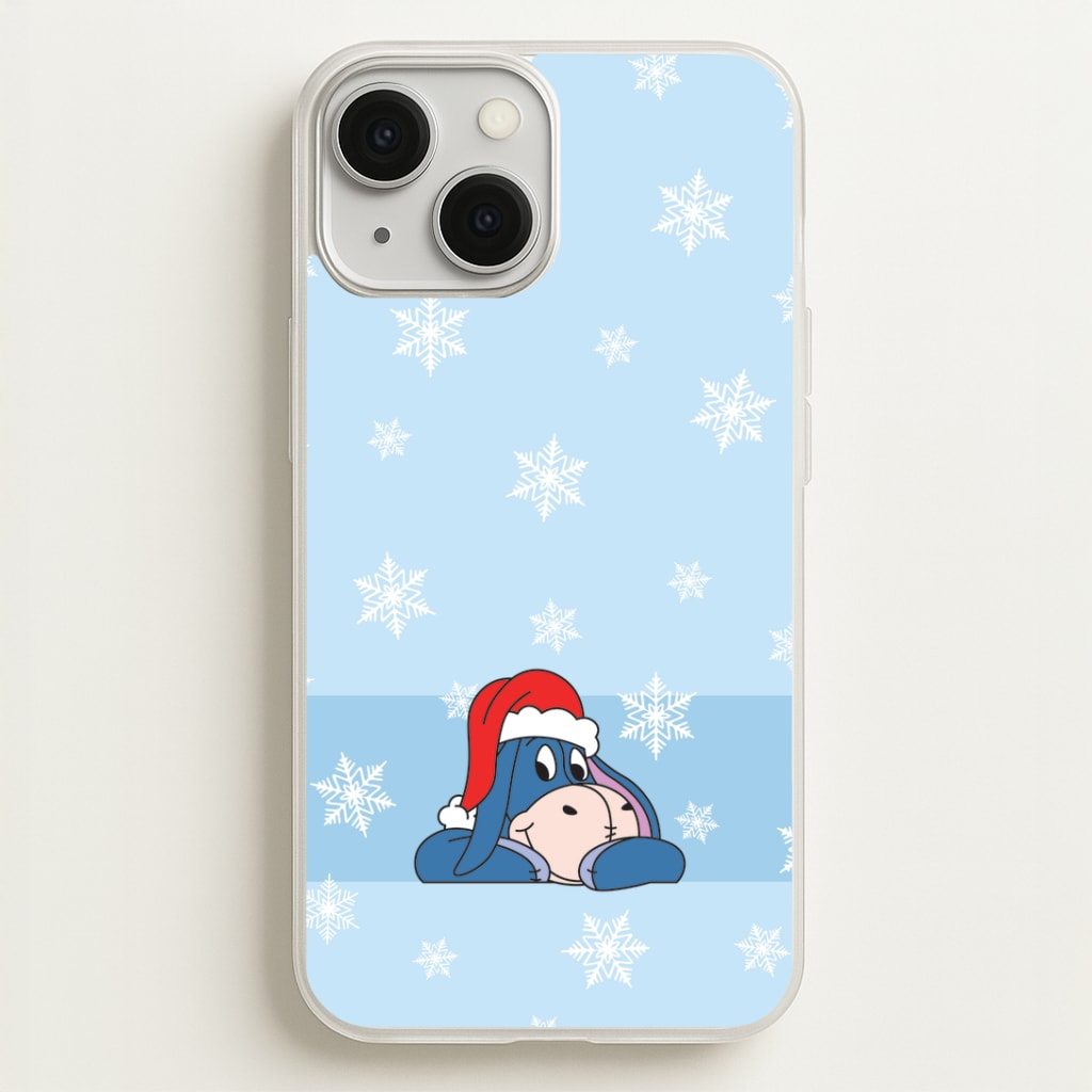 Cartoon Donkey Snowflakes iPhone 13 Case