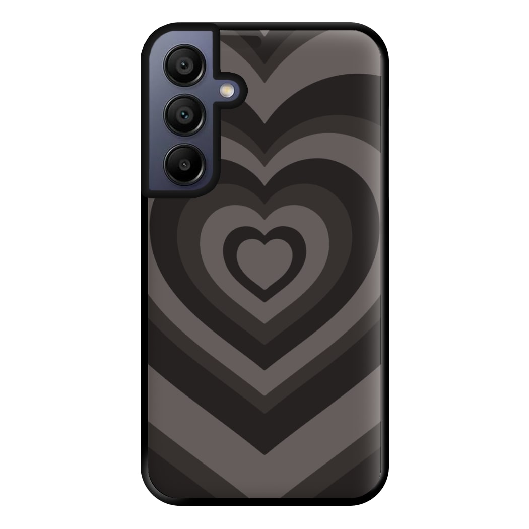 Abstract Black Heart Galaxy A15 Case