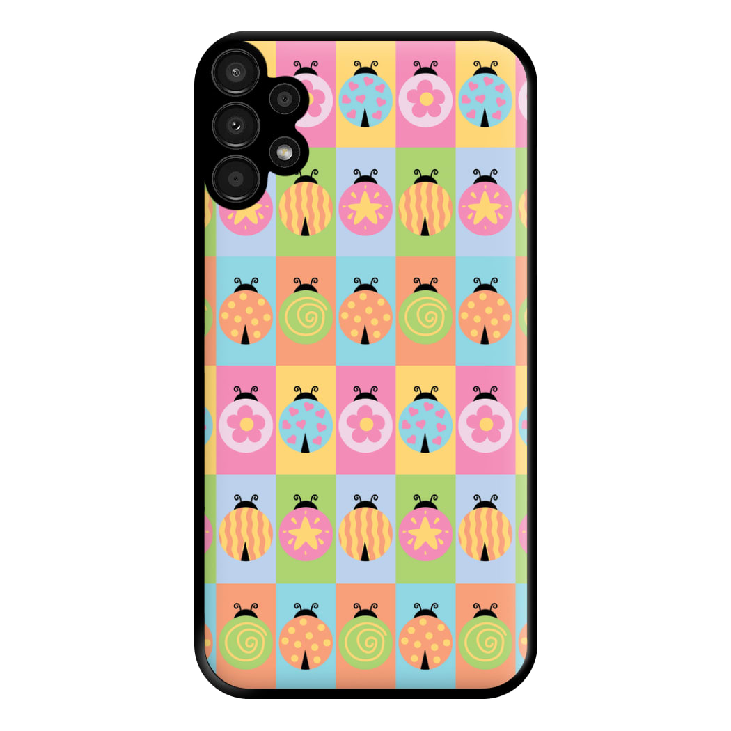 Cartoon Ladybugs Colourful Pattern Galaxy A13 Case