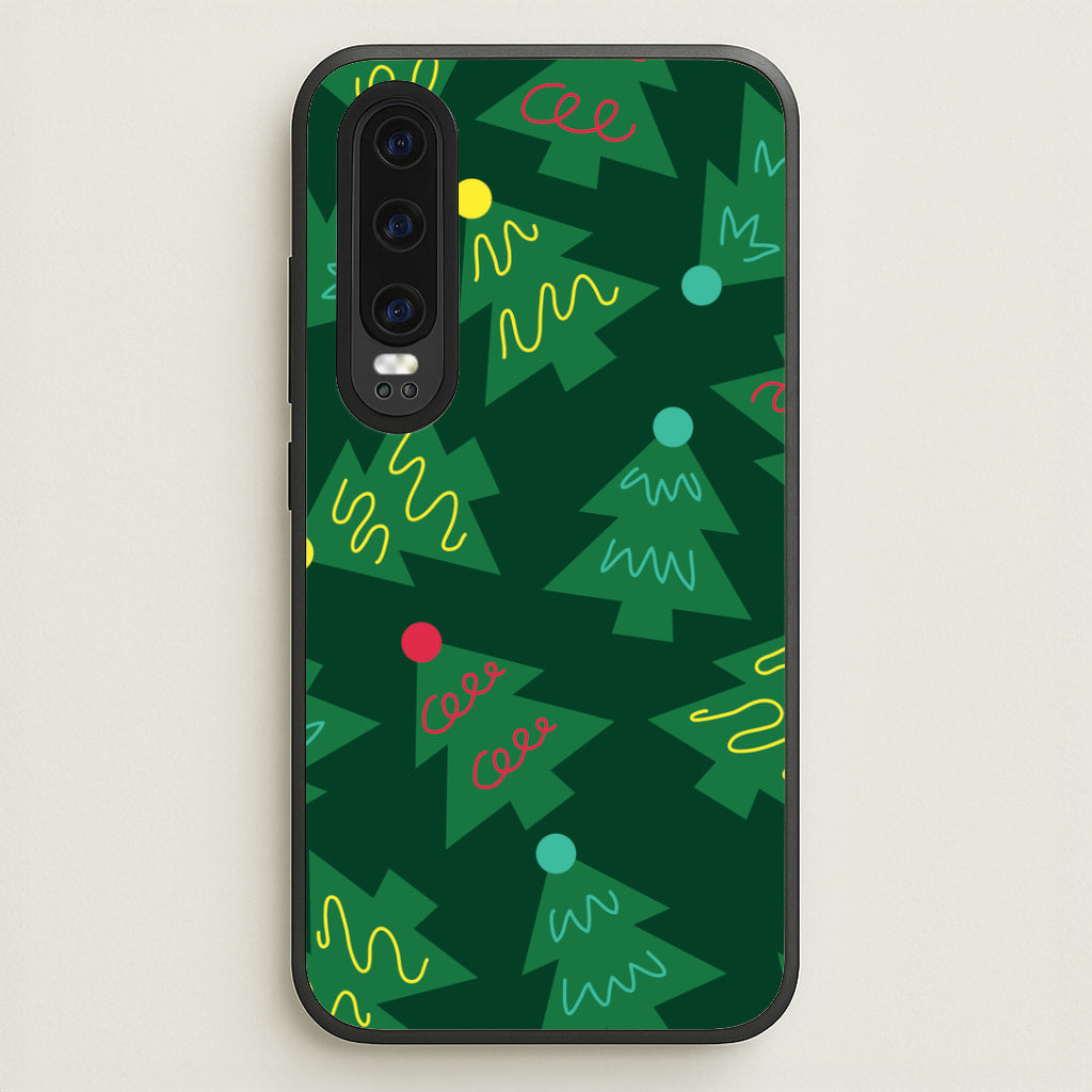 Abstract Christmas Trees Pattern Huawei P30 Case