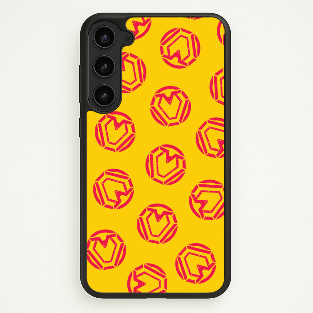 Metal Heart Pattern Galaxy S23 Case
