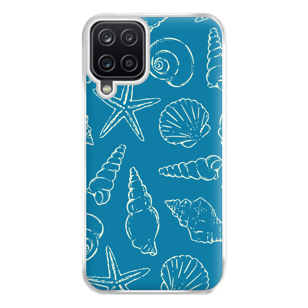 Sketched Shells Pattern Galaxy A12 Case