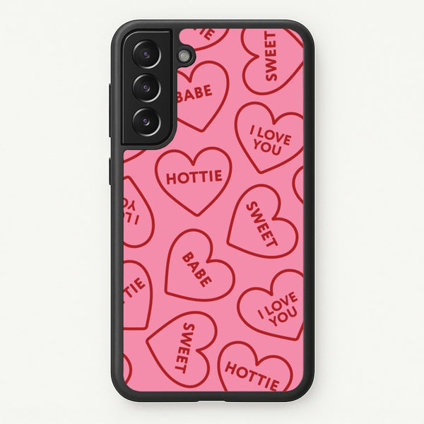 Quote Love Hearts Pattern Galaxy S21 Plus Case