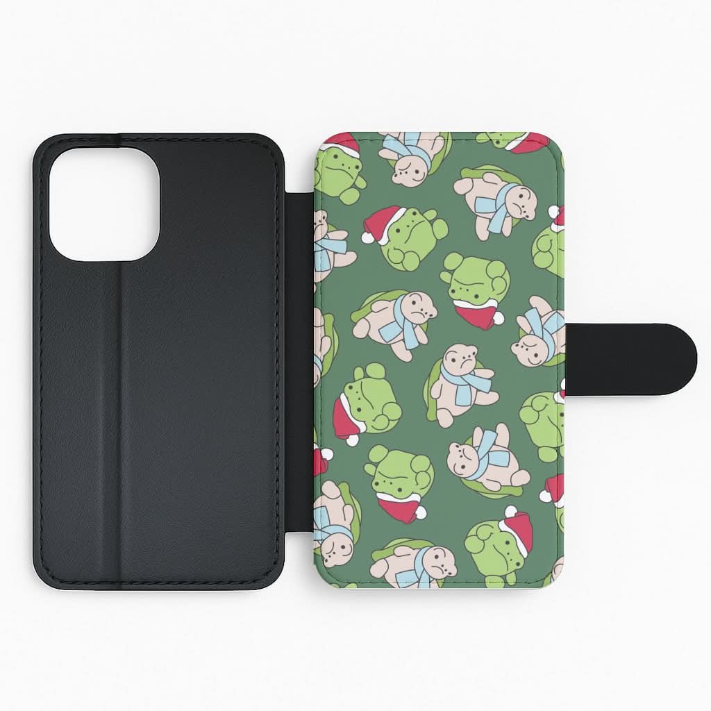 Grumpy Christmas Plushies Pattern Flip Phone Case