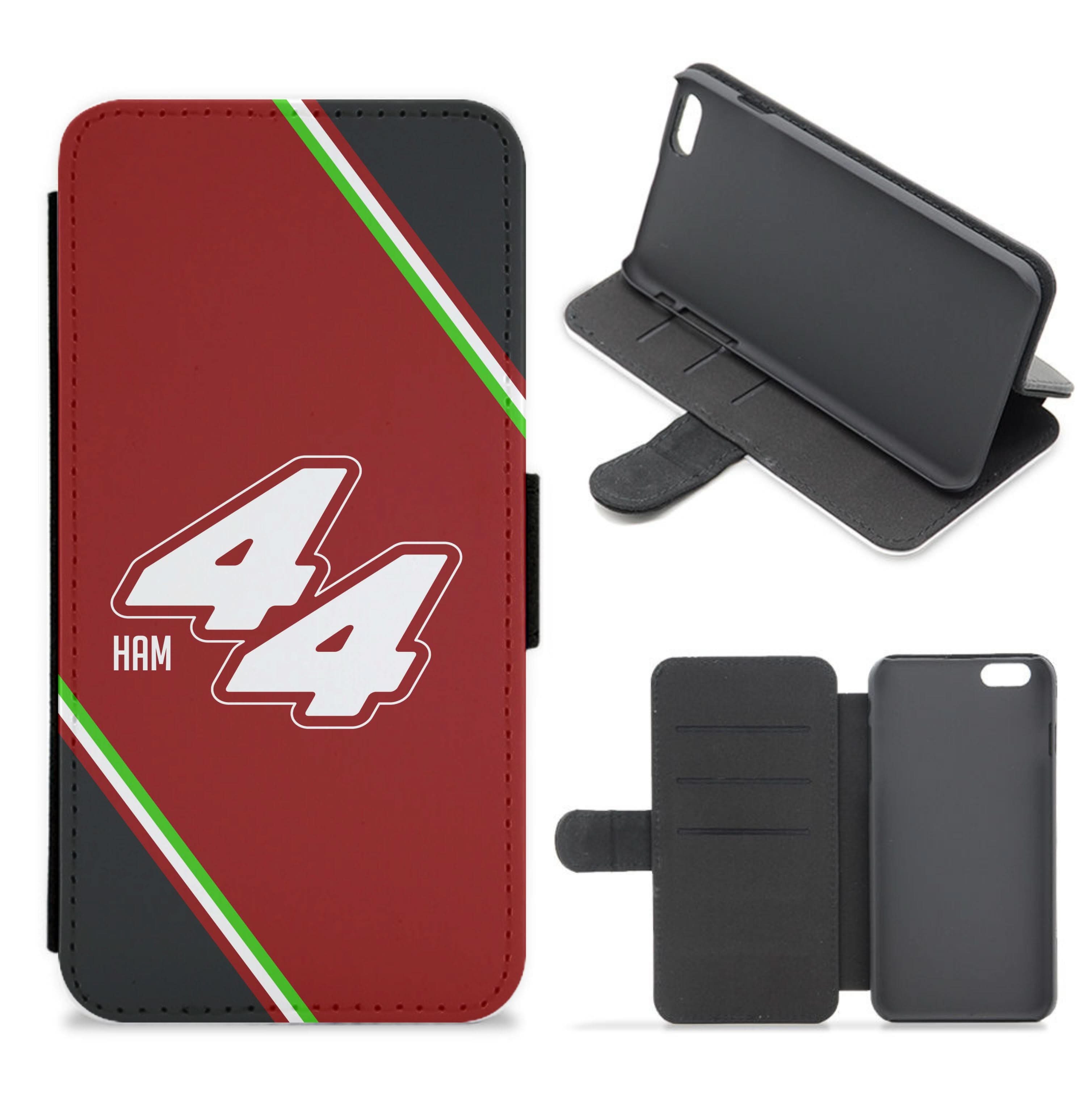 Dark Red Retro 44 Flip / Wallet Phone Case