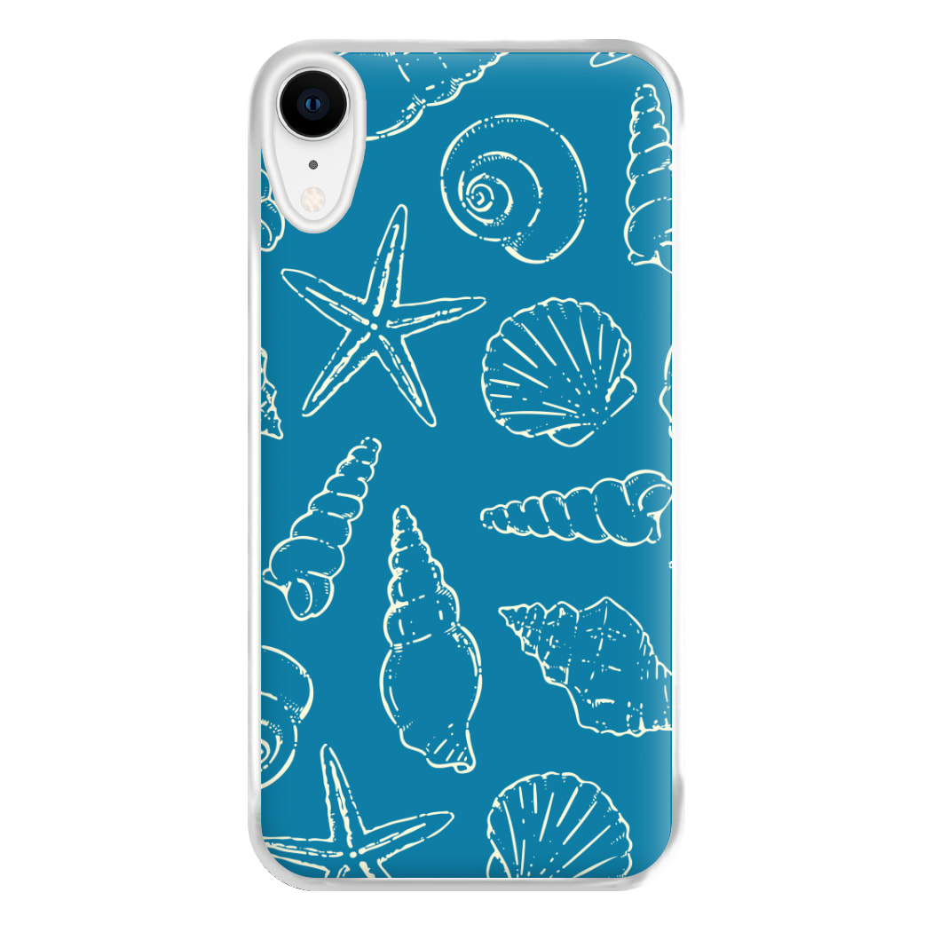 Sketched Shells Pattern iPhone XR Case