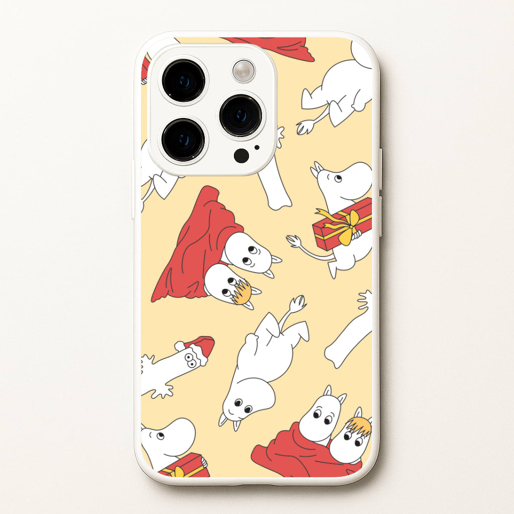 Christmas Mooms Pattern iPhone 15 Pro Max Case