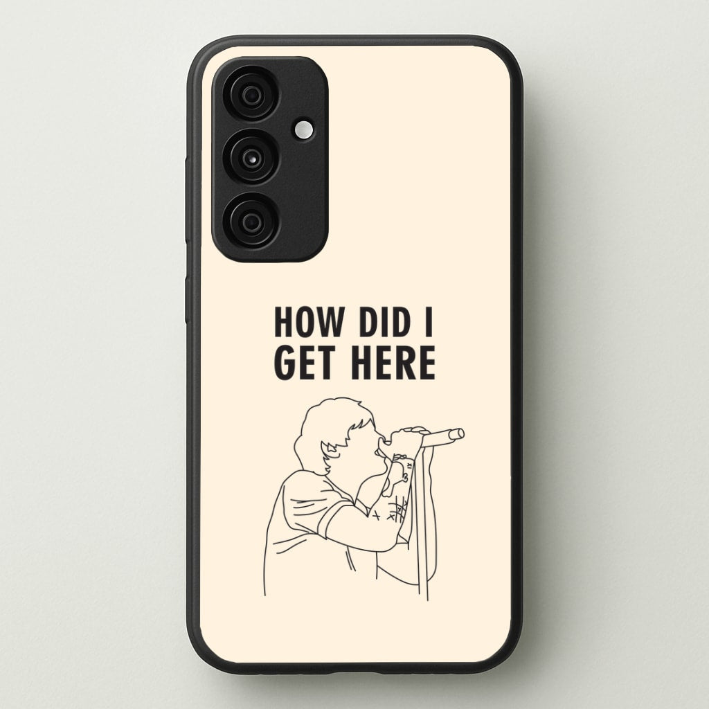 How Did I Get Here Outline Galaxy A55 Case