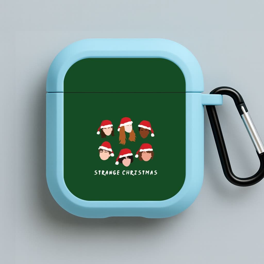 Strange Crew Christmas Blue AirPods Case