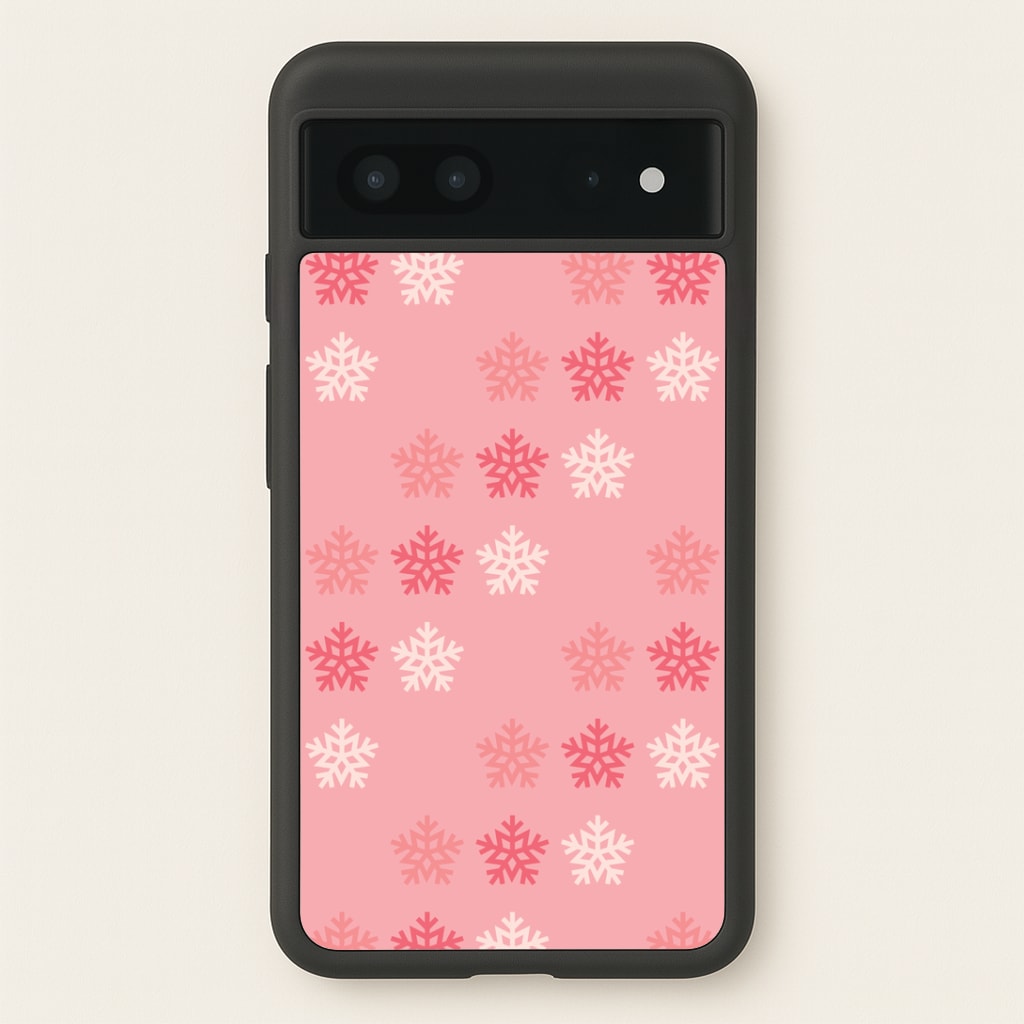 Red Slowflakes Christmas Pattern Google Pixel 7 Case