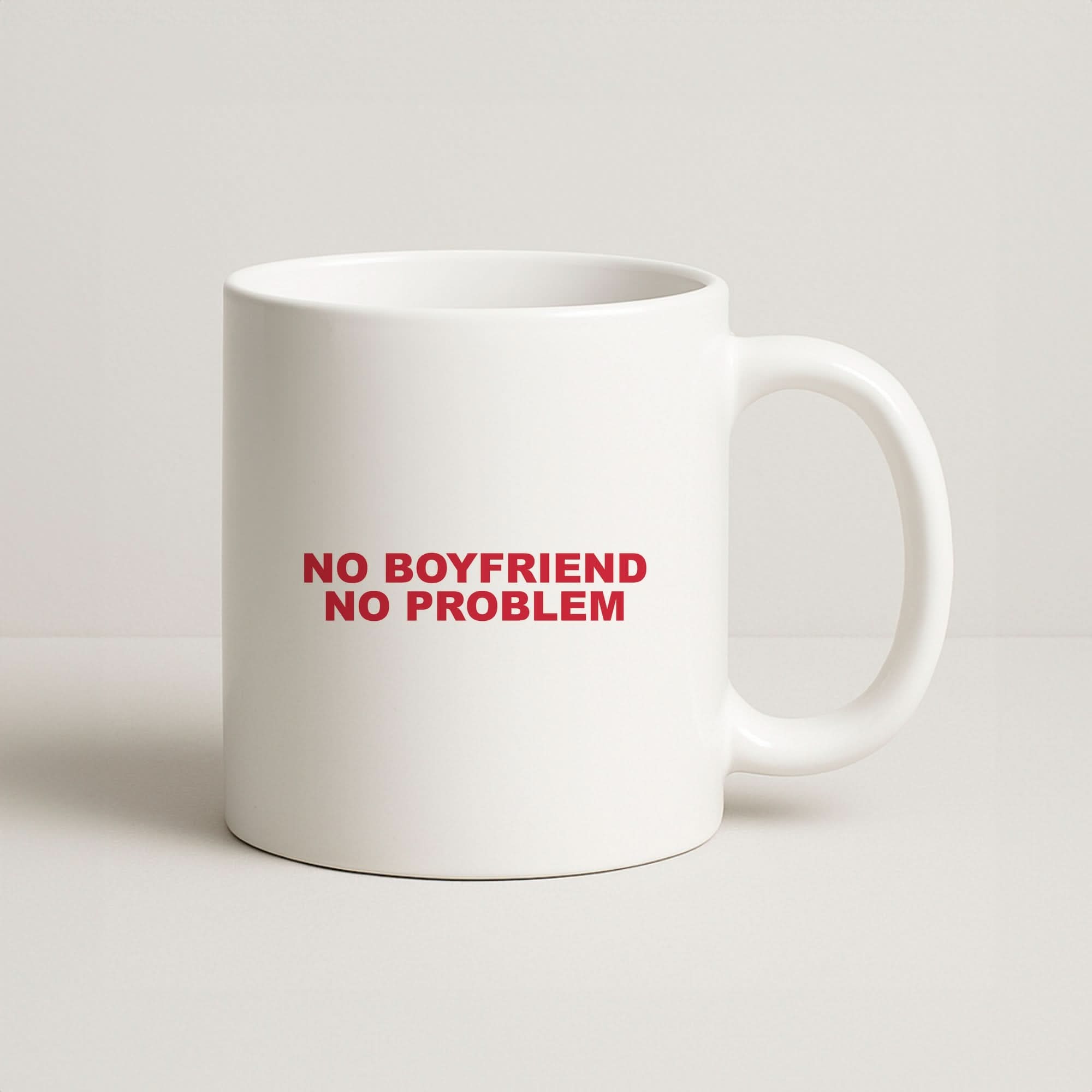 No Boyfriend No Problem Coffee Mug