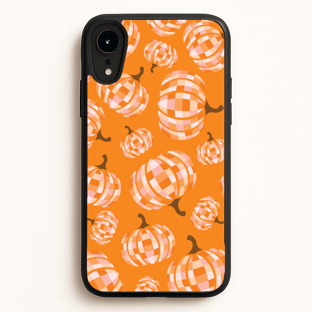 Disco Pumpkins Pattern iPhone XR Case