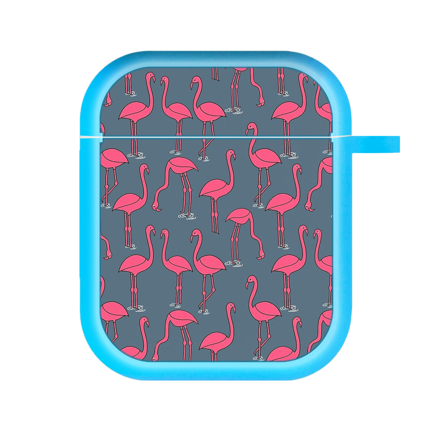 Basic Pink Flamingo Pattern AirPods Case