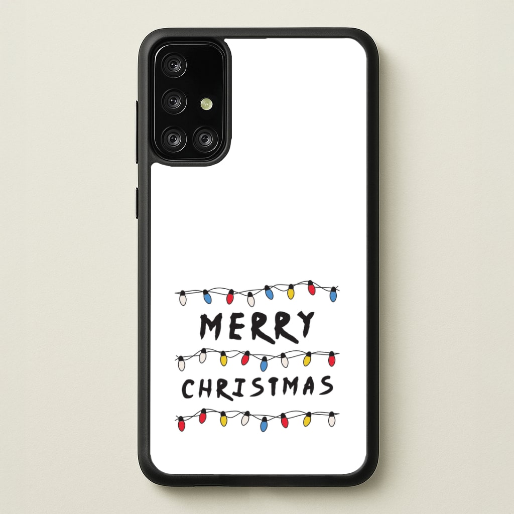 Merry Christmas String Lights Galaxy A71 Case