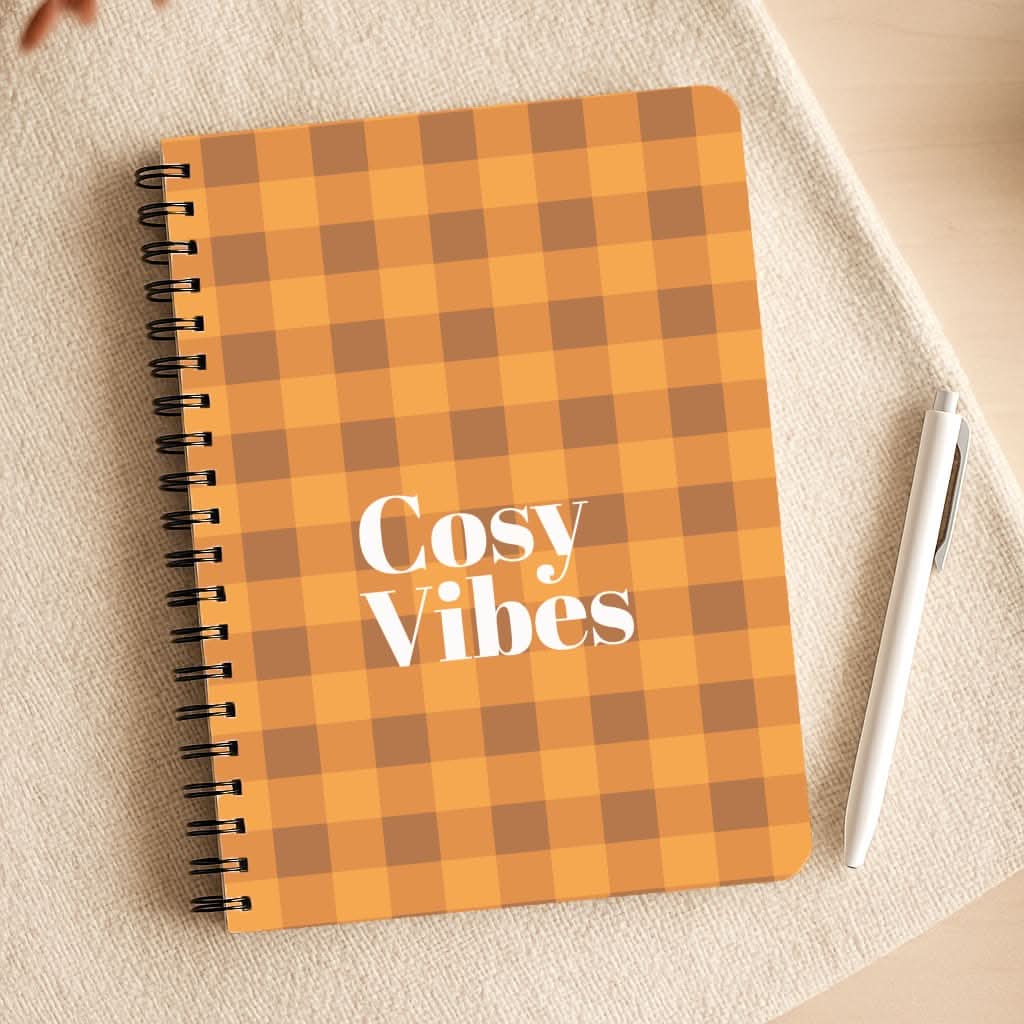 Checkered Cosy Vibes Notepad