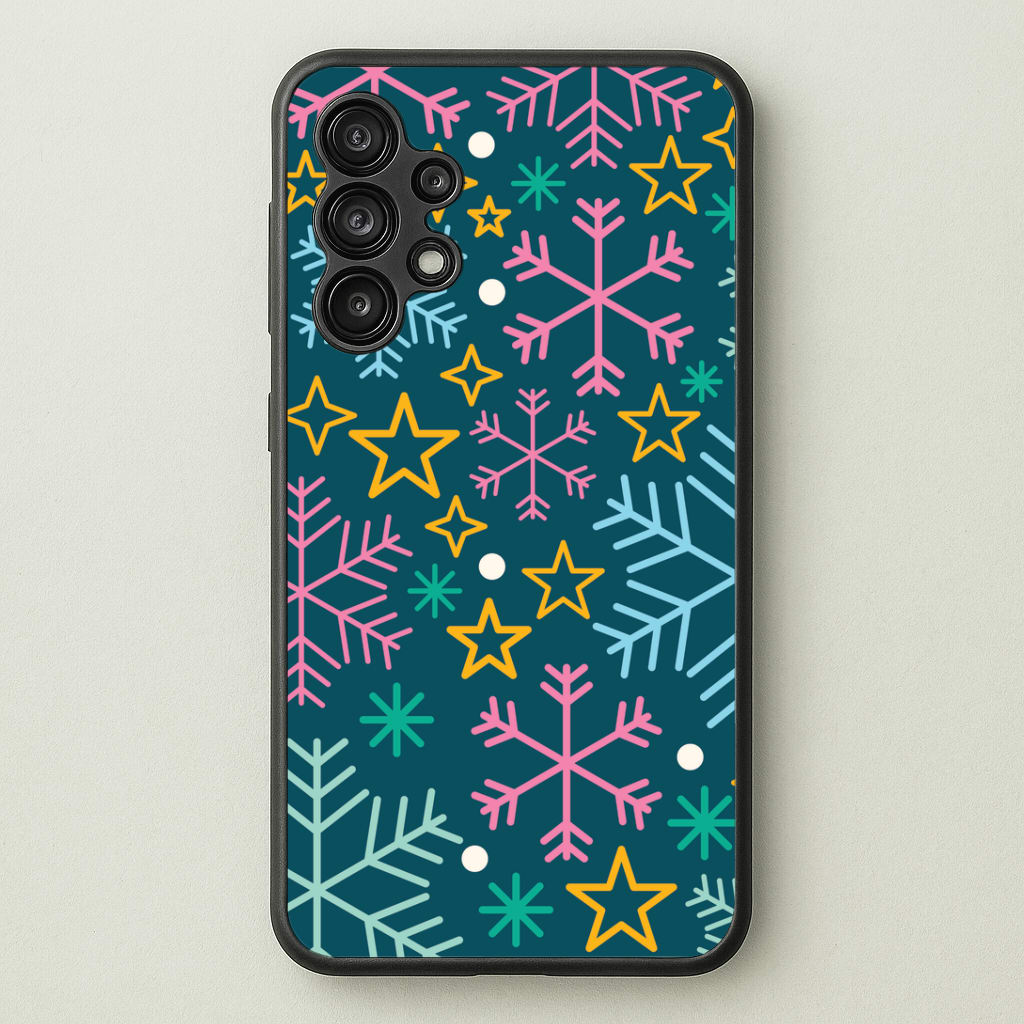 Colourful Christmas Symbols Pattern Galaxy A13 Case