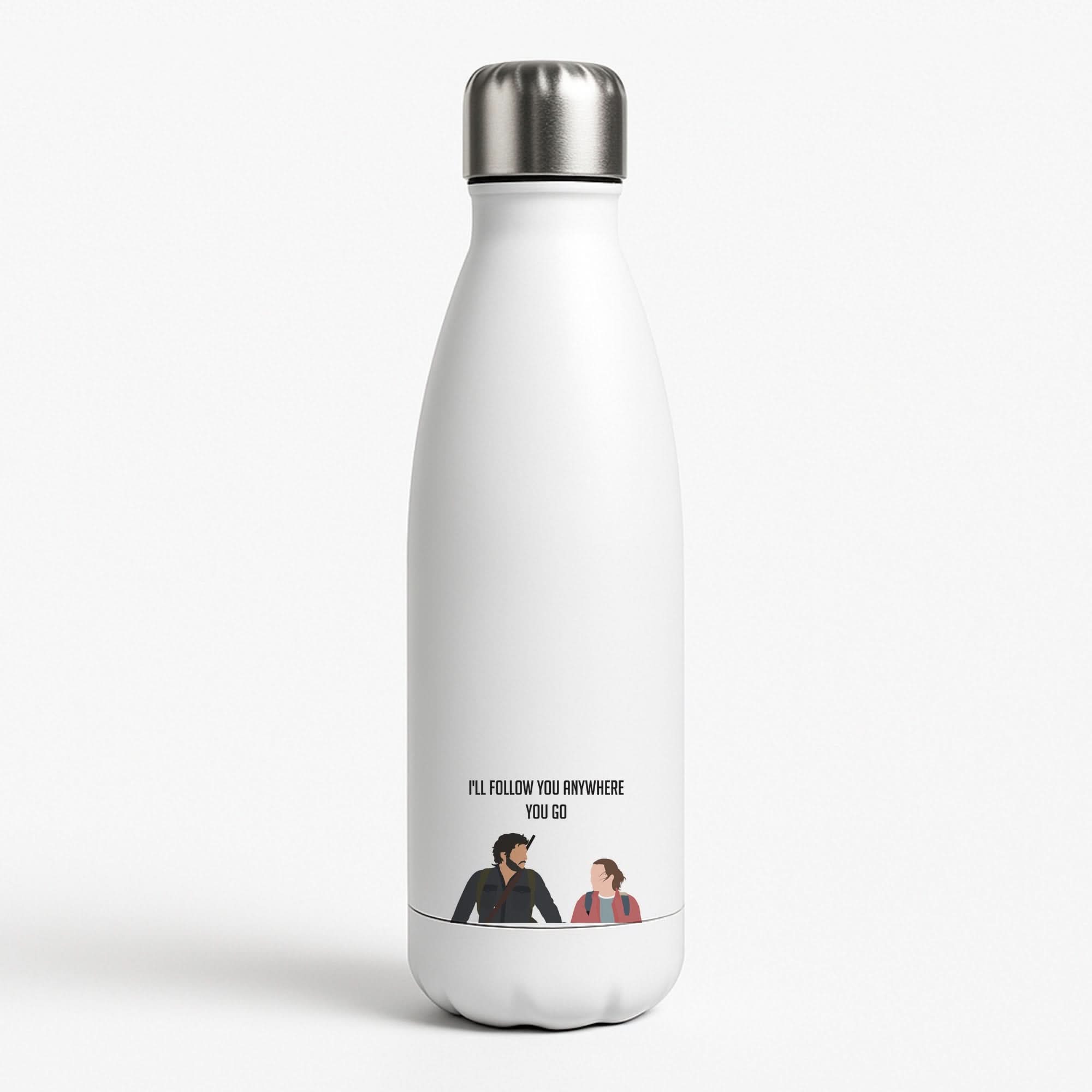 I'll Follow You Anywhere Ellie And Joel White Water Bottle