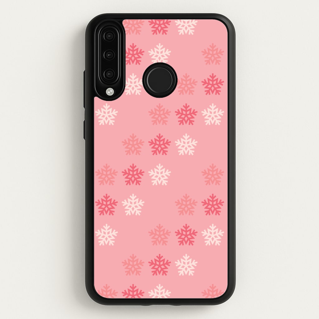 Red Slowflakes Christmas Pattern Huawei P30 Lite Case