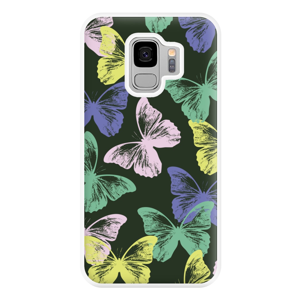 Colourful Butterfly Stamps Pattern Galaxy S9 Plus Case