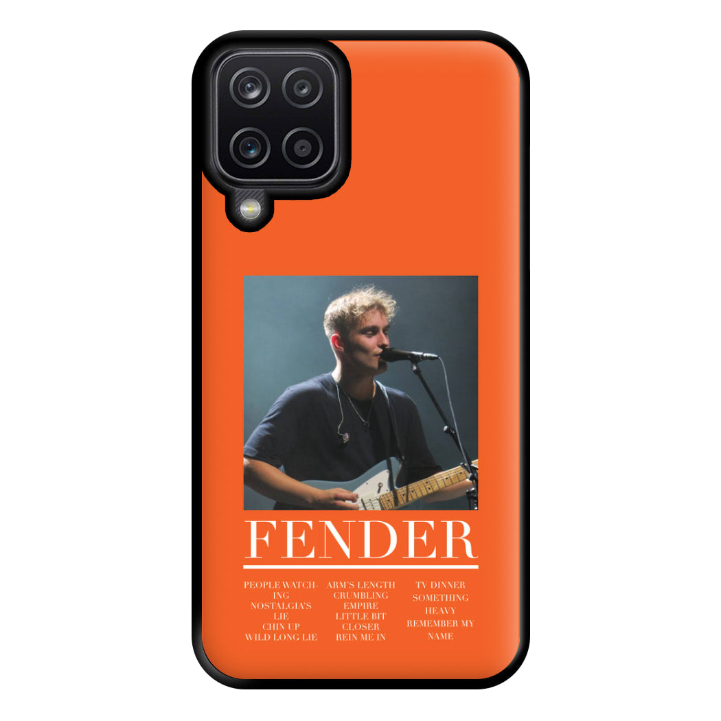 Fender Orange Song List Galaxy A12 Case