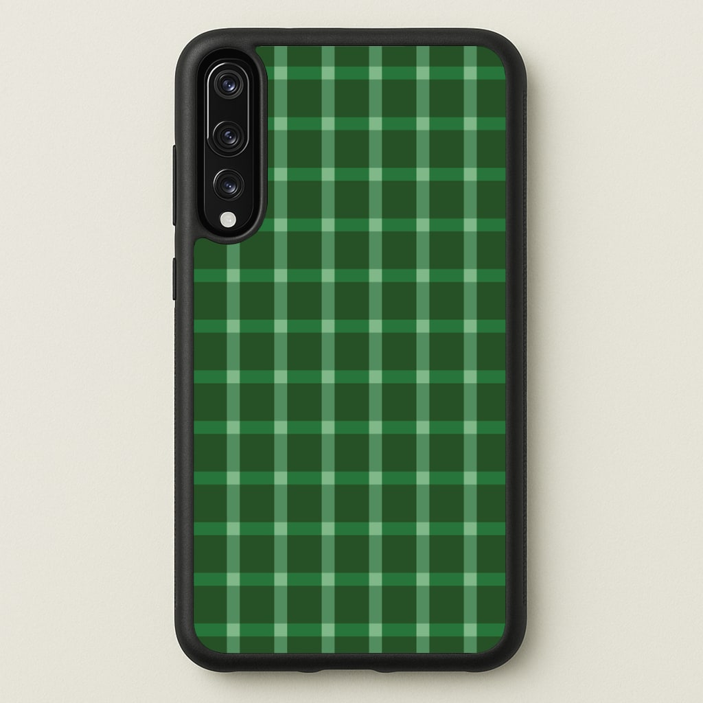 Dark Green Tartan Christmas Pattern Huawei P20 Pro Case
