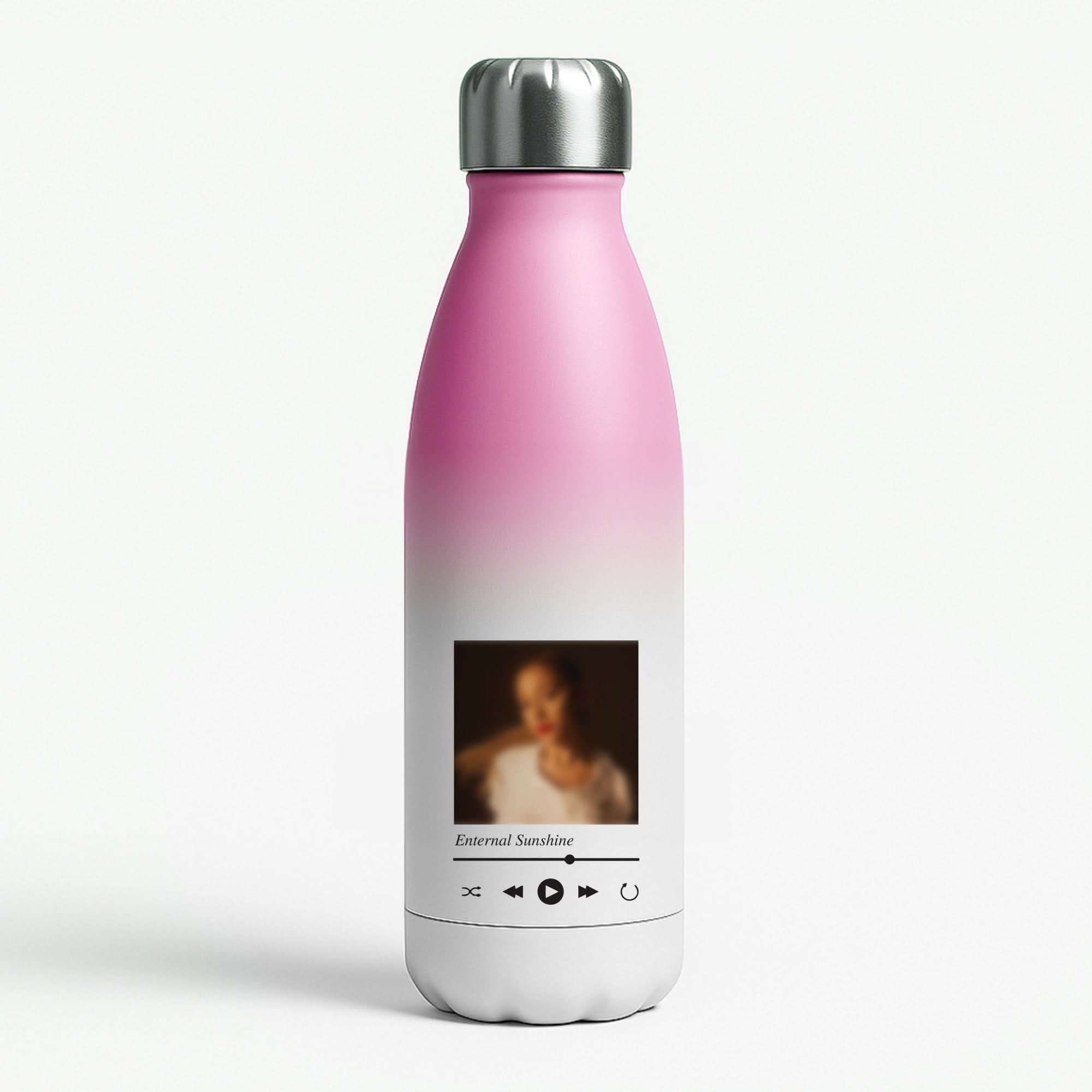 Sunshine Music Player Pink Water Bottle