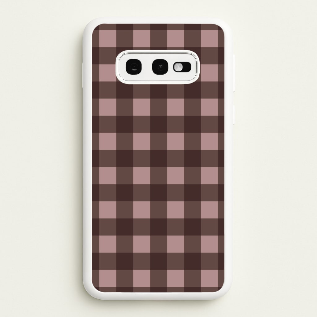 Chocolate Gingham Galaxy S10e Case