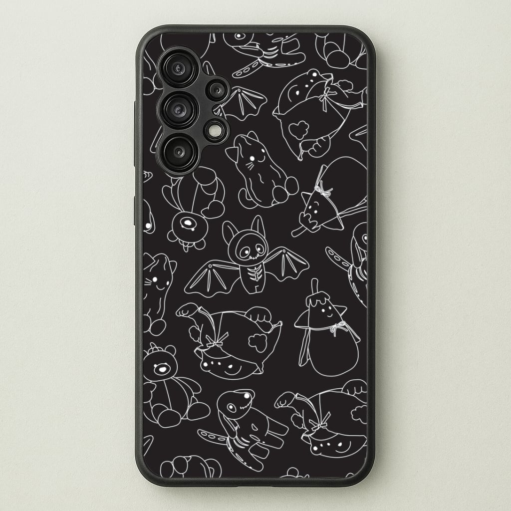 Halloween Plushies Pattern II - Halloween Galaxy A13 Case
