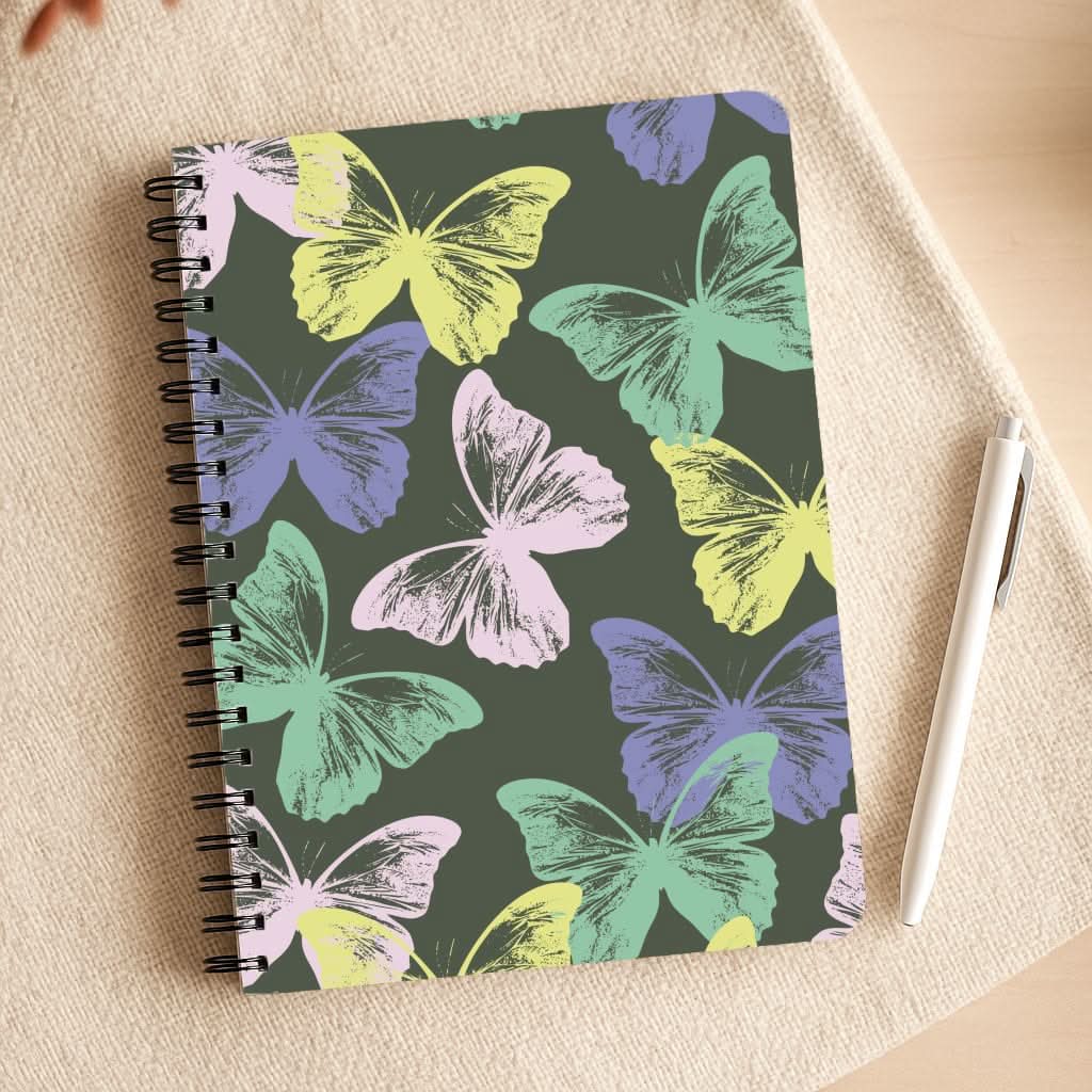 Colourful Butterfly Stamps Pattern Notepad