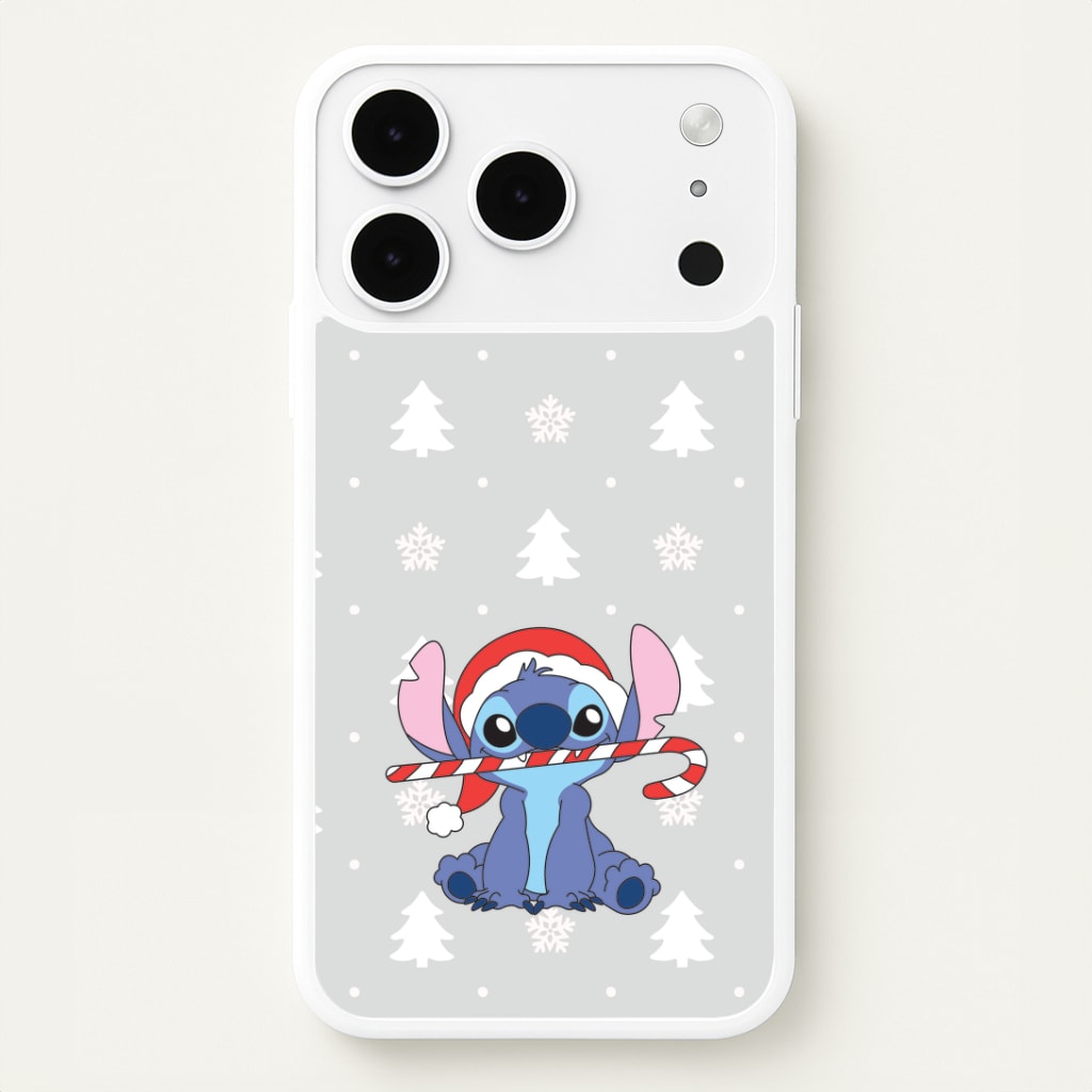 Cute Blue Alien Candycane iPhone 17 Pro Case