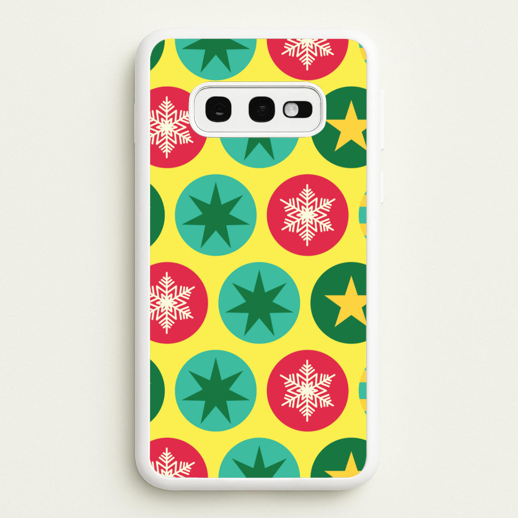 Colourful Abstract Baubles Christmas Pattern Galaxy S10e Case
