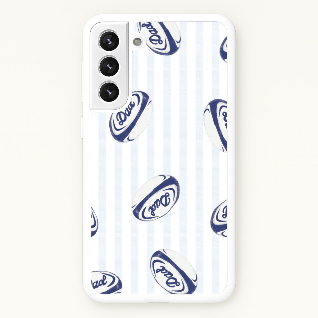 Dad Rugby Ball Pattern Galaxy S21FE Case