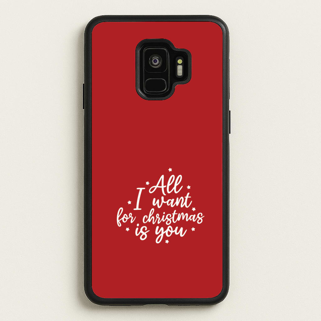 All I Want For Christmas Is You Stars Galaxy S9 Case