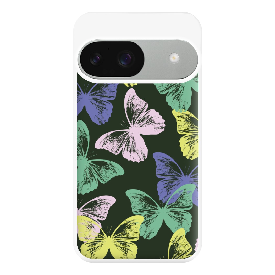 Colourful Butterfly Stamps Pattern Google Pixel 9 / 9 Pro Case